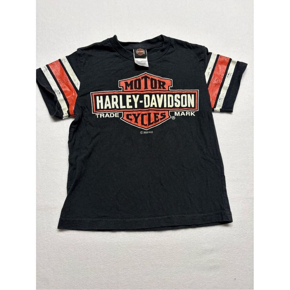 Harley-davidson Black and Orange T-shirt
